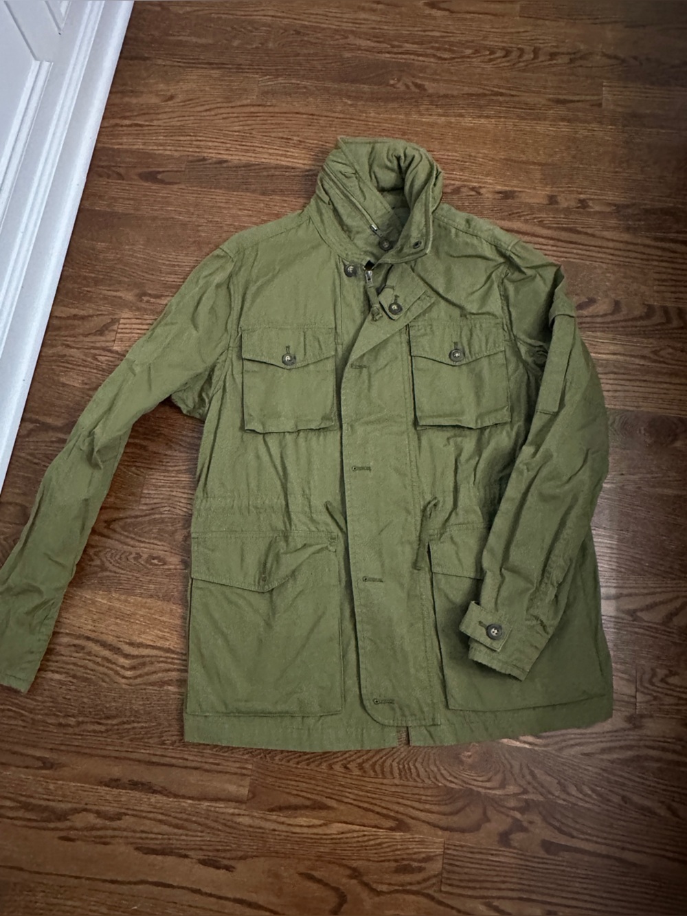 J crew field mechanic jacket yellow green
